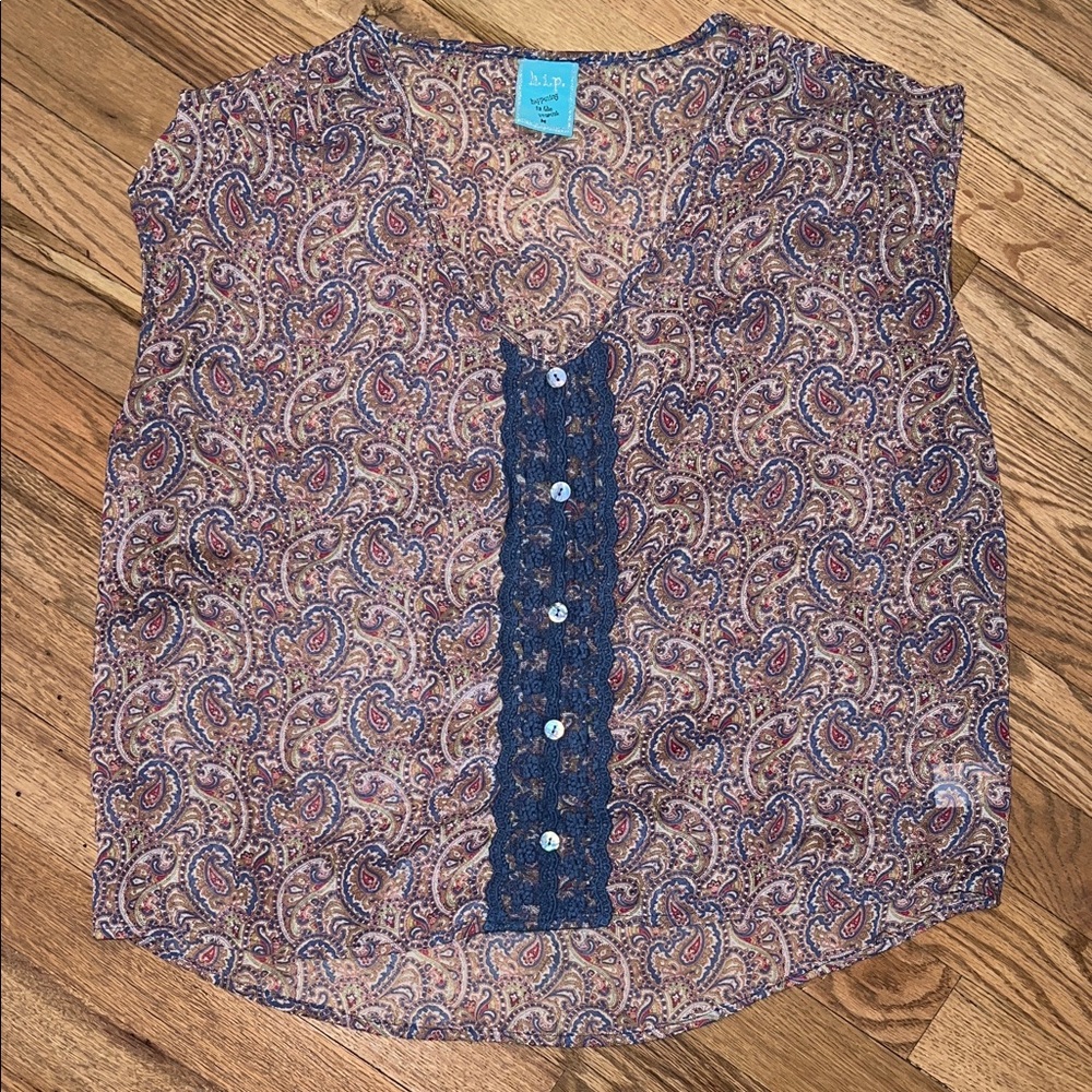 h.i.p. Multicolor Paisley Top Size M